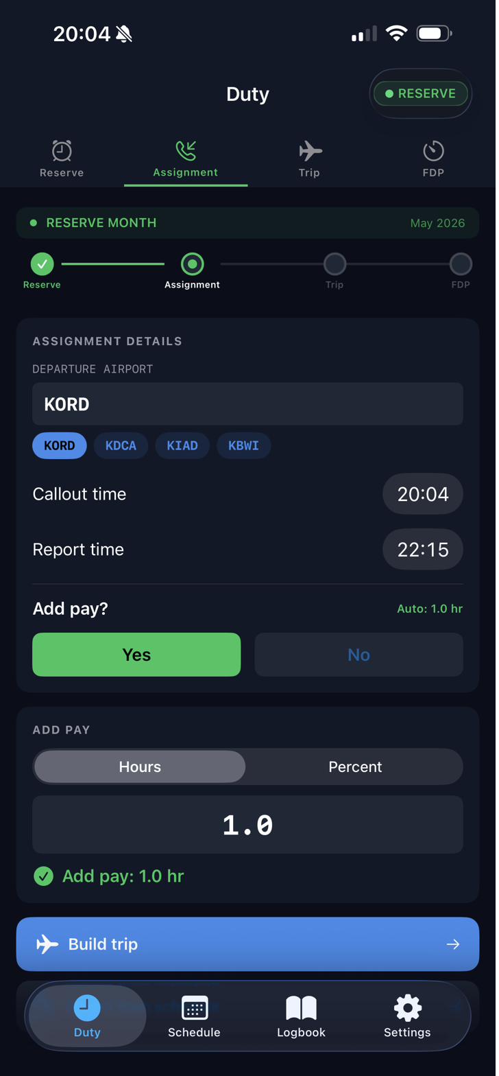 Assignment tab — add pay calculation